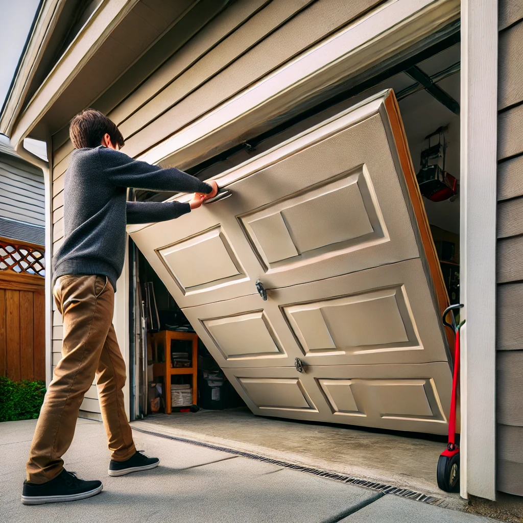 open garage door manually from outside