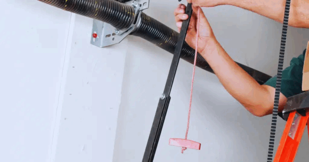 how to reattach garage door cable